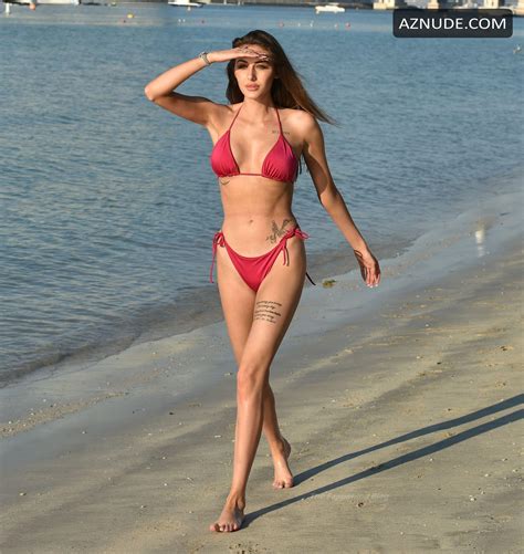 Chloe Veitch Sexy Flaunts Her Hot Body In A Pink Bikini In Dubai Aznude