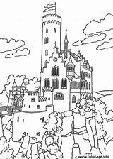 Coloriage Allemagne Burg Ausmalbilder Lichtenstein Malvorlagen Burgen Germany Grusel Colorier Bodenstein Imprimé Tracing sketch template