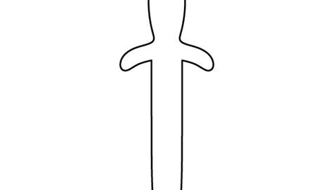 dagger pattern   printable outline  crafts creating stencils