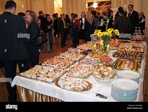 buffet table   business conference  delegates networking