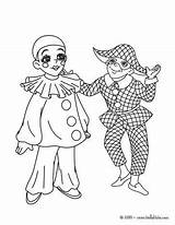 Pierrot Arlequin Carnaval Harlequin Hellokids Colorear Desenho Clown Clowns Harlekin Colouring Personnages Arlequines Payasos Ausmalen Fasching Arlequín Maternelle Magique Jedessine sketch template