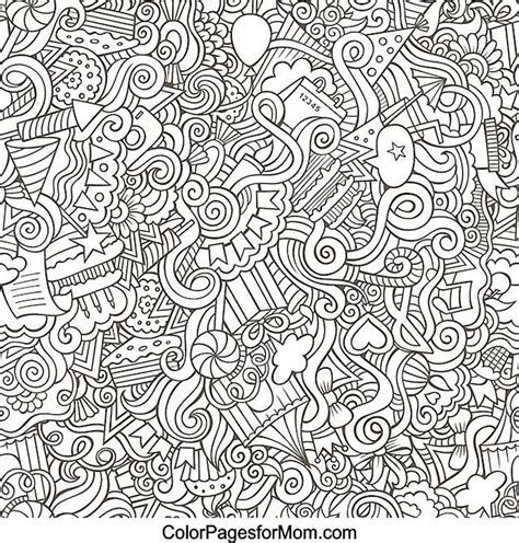 abstract doodle zentangle paisley coloring pages colouring adult