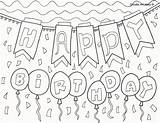 Doodle Birthday Coloring Happy Pages Alley Printable Adult Cards Card Colouring Party Wishes Uploaded User sketch template