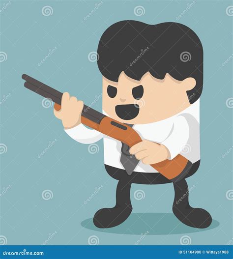 mobster man holding a submachine gun vector illustration