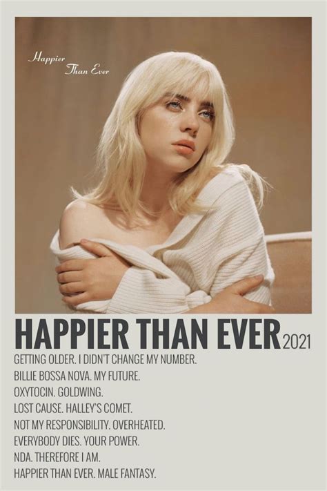 happier   billie eilish aesthetic poster   album cover poster album posters