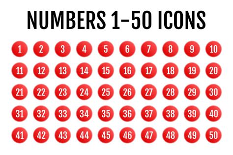 numbers   icons icons creative market