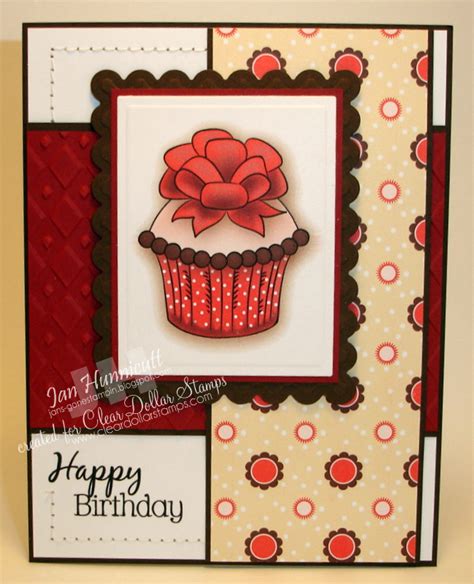 simply handcrafted clear dollar stamps yummy cupcakes