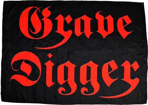 merch grave digger logo flagge posterflaggetextile poster