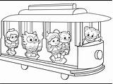 Coloring Daniel Tiger Trolley Neighborhood sketch template