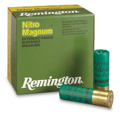 Remington 12 Gauge 3 Shell 1 7 8 Oz Nitro Magnum 25 Rounds