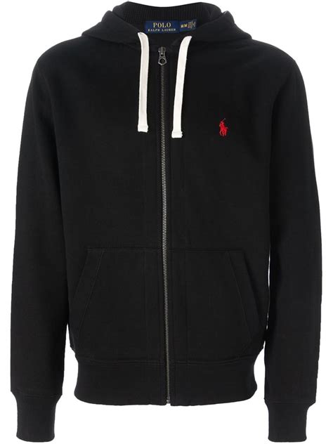 polo ralph lauren zip  hoodie  black  men lyst
