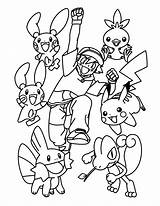 Coloring Pokemon Pages Group Popular sketch template