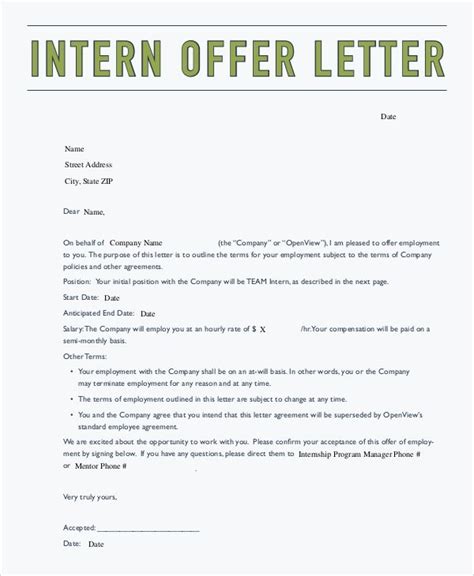 internship letter sample  company coverletterpedia