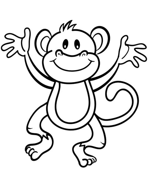 animal monkey coloring page