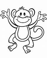 Coloring Monkey Animals Pages Printable Animal Sheet Funny Easy Simple Print Topcoloringpages Little Drawing sketch template
