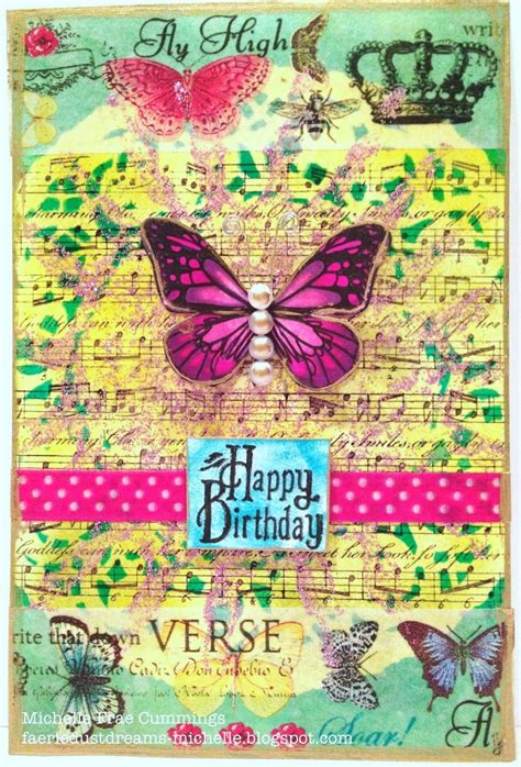 happy birthday butterfly card allfreepapercraftscom