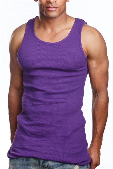 Mens 6 Pack Tank Top A Shirt 100 Cotton Ribbed Undershirts Multicolor