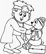 Coloring Pages Hospital Vet Veterinarian Bear Veterinary Teddy Doctor Drawing Medical Kids Architecture Help Cute Color Para Animal Printable Printables sketch template