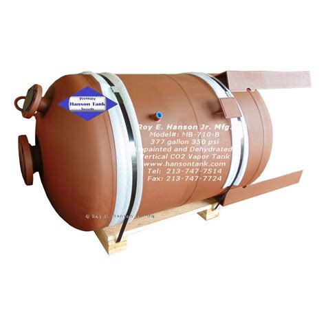 mbb carbon dioxide tanks  psig asme pressure vessels