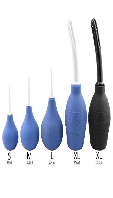 Nxy Sex Anal Toys Enema Rectal Shower Cleaning System Silicone Gel Blue