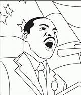 Coloring Pages Luther King Martin Mlk Jr Printable sketch template