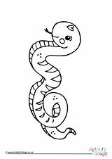 Snake Colouring Chinese Pages Year sketch template