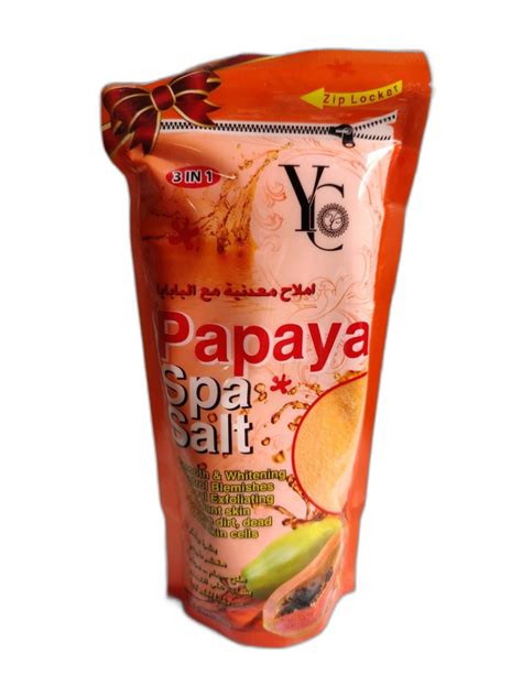 orange yc papaya spa salt  personal packaging size   rs