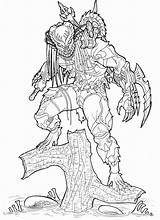 Predator Coloring Pages Drawing Alien Vs Drawings Designlooter Boys Samurai Getdrawings 5kb Coloringtop Print sketch template