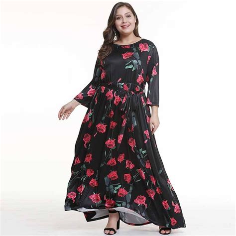 women summer plus size 3xl dress 2018 autumn expansion loose floral