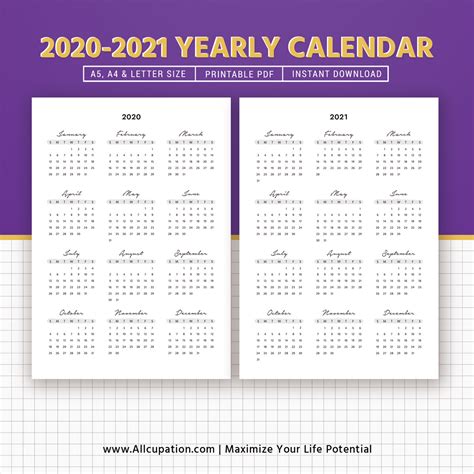 calendar  year   glance calendar printables  templates