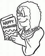 Kwanzaa Coloring Pages Clipart Holiday December Library Line sketch template