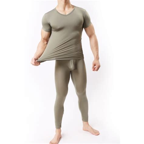 sex costumes for man t shirt ultra thin male tight sleep sets bodysuit
