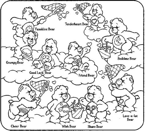 care bear coloring sheets kids  fun   coloring pages  care