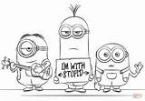 Coloring Minions Despicable Pages Drawing Supercoloring Printable Paper sketch template