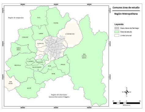 mapa de santiago de chile por comunas