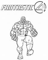 Fantastic Four Pages Coloring Getcolorings Color sketch template