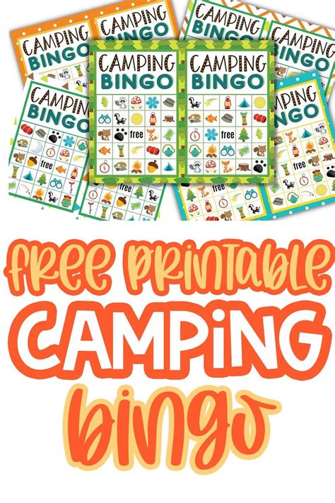 printable camping bingo camping bingo  printables bingo