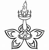 Diwali Lamps Deepawali Diya Deepavali sketch template