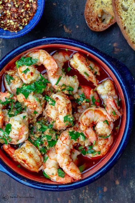 gambas al ajillo  min spanish garlic shrimp  mediterranean dish