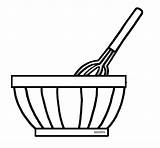 Bowl Mixing Clipart Baking Clip Mix Cliparts Drawing Bowls Mini Whisk Cereal Mixer Library Cooking Mixture Cake Chef Ingredients Coloring sketch template