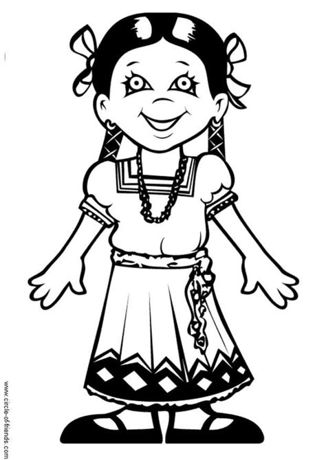coloring page maria  mexico img