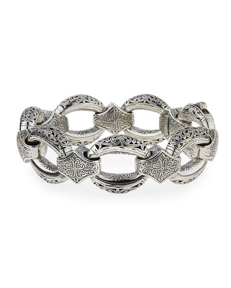 konstantino sterling silver link bracelet neiman marcus