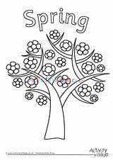 Spring Seasons Tree Colouring Four Pages Clipart Coloring Season Drawing Sheets Activity Trees Summer Printable Village Worksheet Preschool Winter Activityvillage sketch template