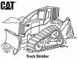 Coloring Pages Backhoe Cat Caterpillar Popular sketch template