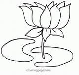 Lotus Flower Outline Colouring Coloring Clipart Printable Cliparts Tattoo Clip Library Pdf Coloringhome sketch template