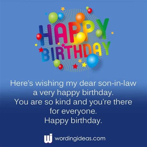 clever birthday wishes   son  law wording ideas