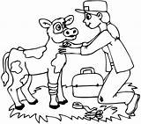 Vache Caring Colorier Veterinarian Encouraging Coloringpagesfortoddlers sketch template