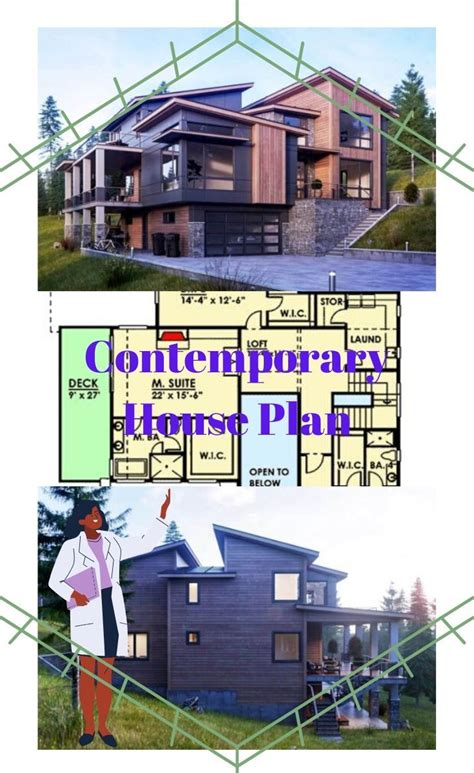 contemporary wide house plan