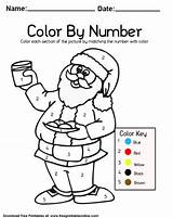 Santa Claus Number Worksheet Color Christmas Coloring Worksheets Numbers Kids Printable Print Printables Follow Instructions Now Wondeful Holiday Themed Customize sketch template