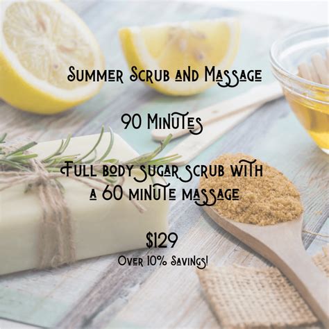 scrub massage special organic elements wellness spa